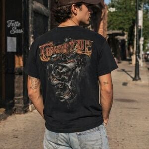 Cowboy Up Graphic Tee Size M Black | Western Rodeo Graphic Shirt Vintage Style